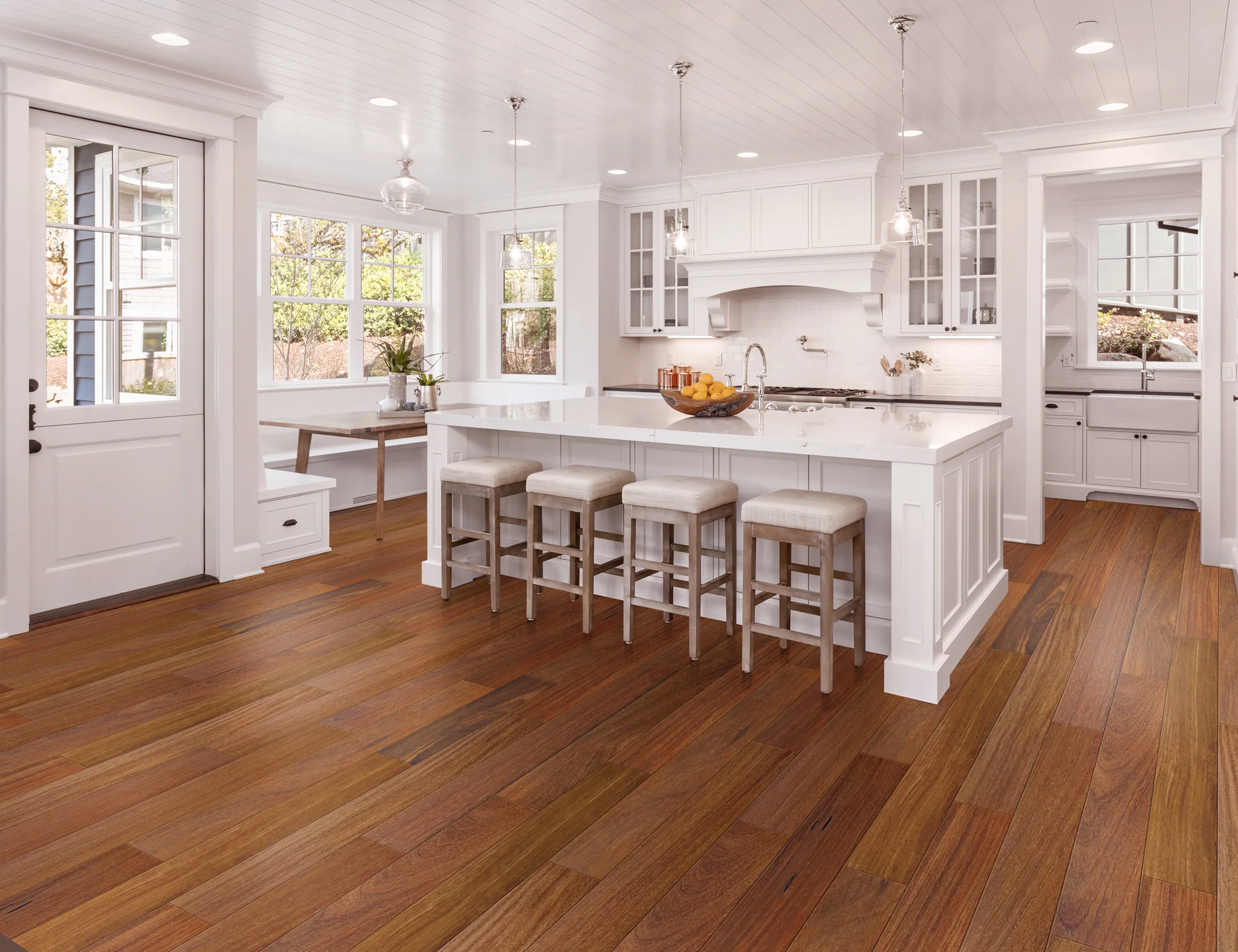 Premium wood flooring kitchen
